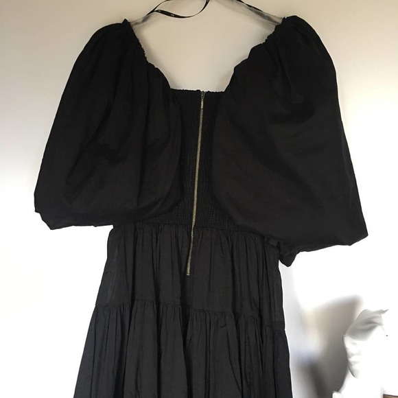 AJE Cherished Puff Sleeve Midi Dress - Black, AU2/US 8 - Picture 8 of 13